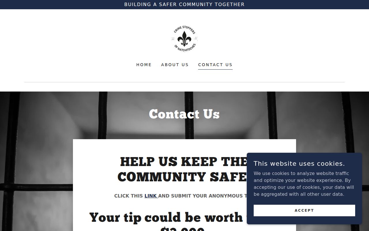 Natchitoches Parish most wanted program: tip route and media contact routing page